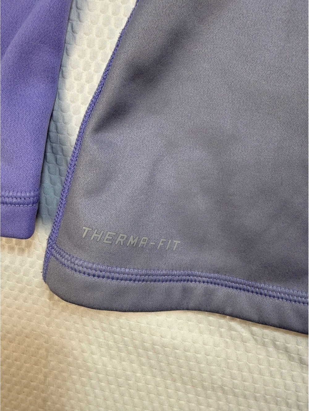 Nike Pro Girls M Therma-FIT Geometric 1/4 Zip Pullover Gorpcore Purple - Picture 4 of 9
